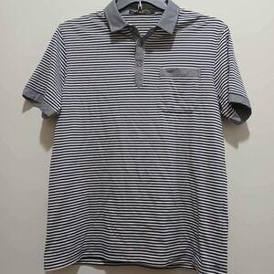 Milano Italy Mens Eur 54 US XL Striped Polo Shirt Short Sleeve Pocket Casual Top